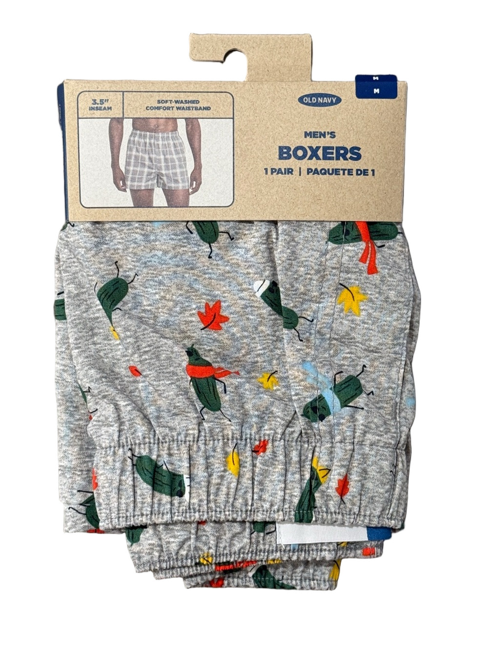 Mens Autumn Pickles Boxer Shorts - Size Medium - Old Navy - NWT